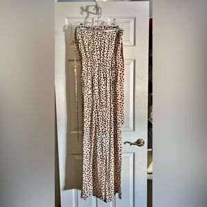 Women’s Medium Cream and Brown Romper